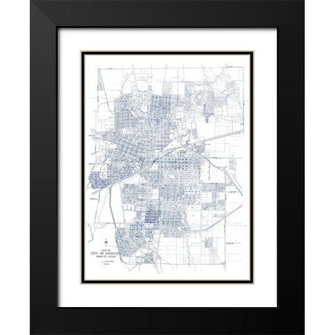 Longview Texas - 1949 Black Modern Wood Framed Art Print with Double Matting by Unknown