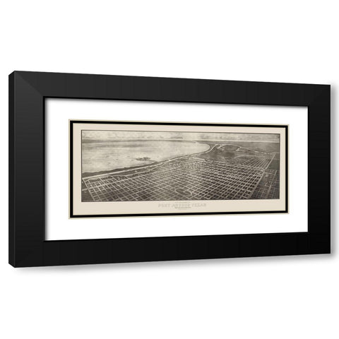 Port Arthur Texas - Glover 1912 Black Modern Wood Framed Art Print with Double Matting by Glover