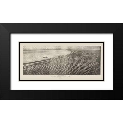 Port Arthur Texas - Glover 1912 Black Modern Wood Framed Art Print with Double Matting by Glover
