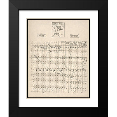 Presidio County Texas - Abrams 1894  Black Modern Wood Framed Art Print with Double Matting by Abrams