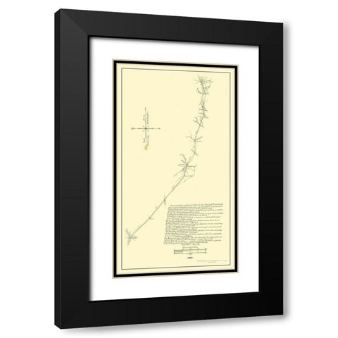 San Antonio To Laredo - 1865 Black Modern Wood Framed Art Print with Double Matting by Roessler