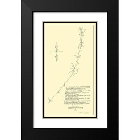 San Antonio To Laredo - 1865 Black Modern Wood Framed Art Print with Double Matting by Roessler