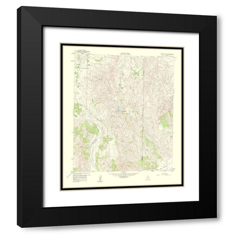 Spencer Lake Texas Quad - USGS 1960 Black Modern Wood Framed Art Print with Double Matting by USGS