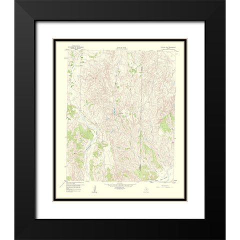 Spencer Lake Texas Quad - USGS 1960 Black Modern Wood Framed Art Print with Double Matting by USGS