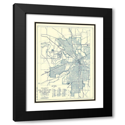 Taylor Ranch Texas Quad - USGS 1969 Black Modern Wood Framed Art Print with Double Matting by USGS