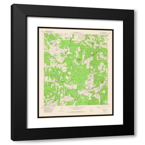 Todd City Texas Quad - USGS 1982 Black Modern Wood Framed Art Print with Double Matting by USGS