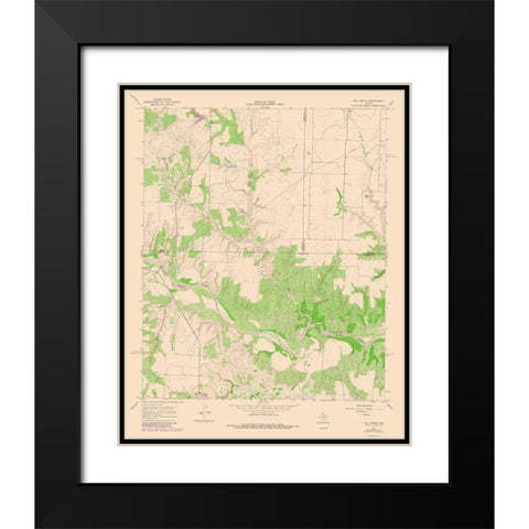 Tell South Texas Quad - USGS 1967 Black Modern Wood Framed Art Print with Double Matting by USGS