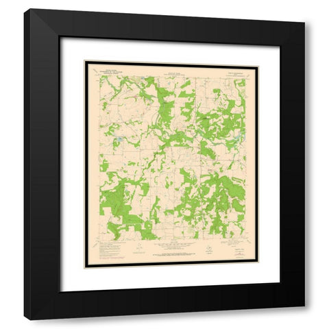 Thrifty Texas Quad - USGS 1969 Black Modern Wood Framed Art Print with Double Matting by USGS