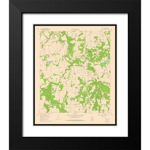 Thrifty Texas Quad - USGS 1969 Black Modern Wood Framed Art Print with Double Matting by USGS