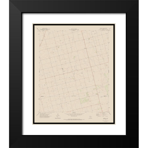 Tenmile Texas Quad - USGS 1970 Black Modern Wood Framed Art Print with Double Matting by USGS