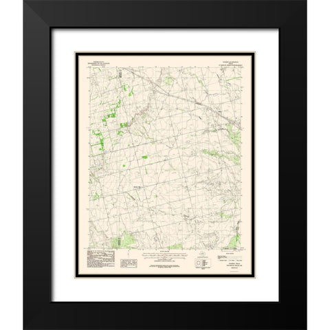 Tolbert Texas Quad - USGS 198 Black Modern Wood Framed Art Print with Double Matting by USGS