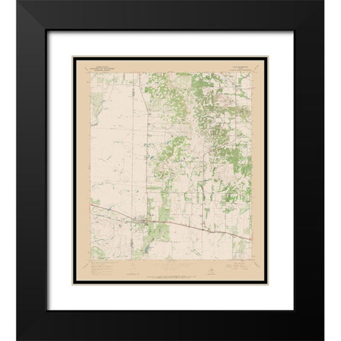 Talpa Texas Quad - USGS 1967 Black Modern Wood Framed Art Print with Double Matting by USGS