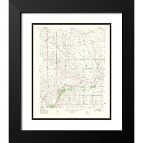 Twitty Texas Quad - USGS 1965 Black Modern Wood Framed Art Print with Double Matting by USGS