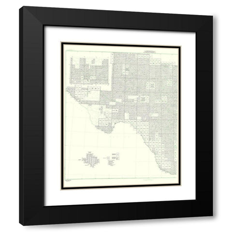 Texas West Texas Quad - USGS 1975 Black Modern Wood Framed Art Print with Double Matting by USGS