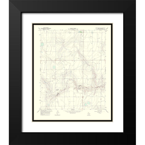 White Deer Southwest Texas Quad - USGS 1967 Black Modern Wood Framed Art Print with Double Matting by USGS