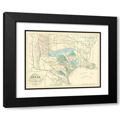 Texas Grants by Colorado and Red River Land Co Black Modern Wood Framed Art Print with Double Matting by Land Co