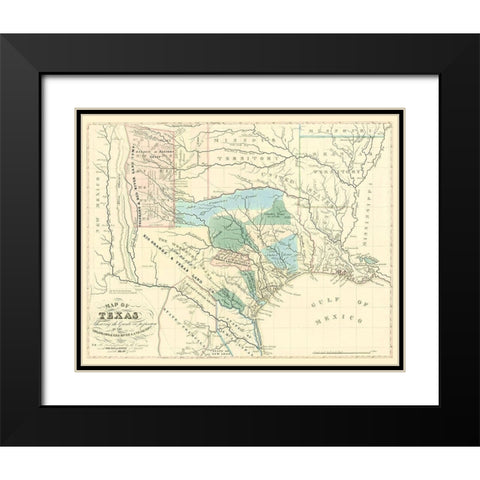 Texas Grants by Colorado and Red River Land Co Black Modern Wood Framed Art Print with Double Matting by Land Co