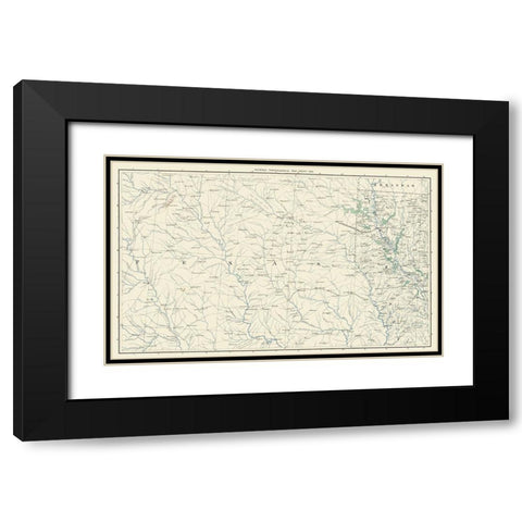 East Texas West Louisiana Sheet- US War Dept 1891 Black Modern Wood Framed Art Print with Double Matting by US War Dept