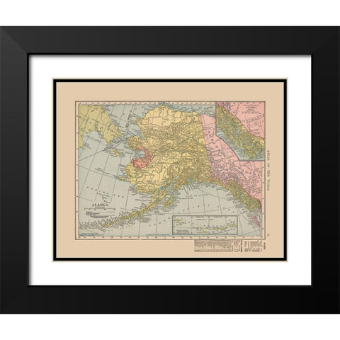 Alaska - Hammond 1910 Black Modern Wood Framed Art Print with Double Matting by Hammond