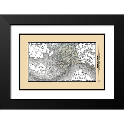 Alaska - Alden 1886 Black Modern Wood Framed Art Print with Double Matting by Alden