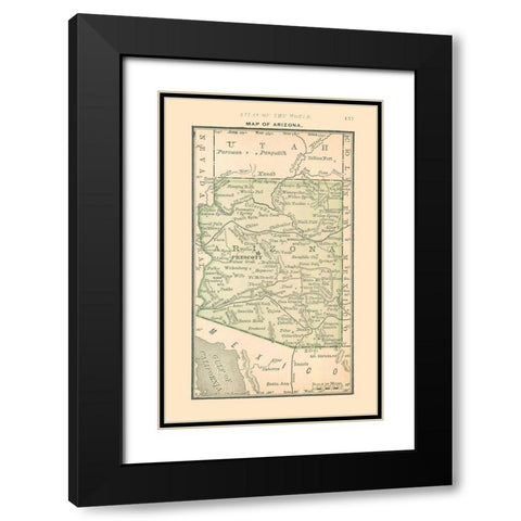 Arizona - Alden 1886 Black Modern Wood Framed Art Print with Double Matting by Alden