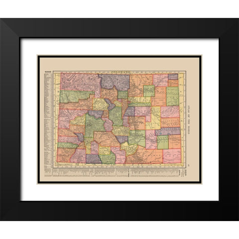 Colorado - Hammond 1910 Black Modern Wood Framed Art Print with Double Matting by Hammond