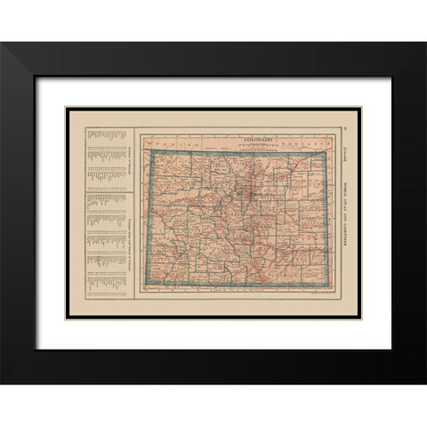 Colorado - Reynold 1921 Black Modern Wood Framed Art Print with Double Matting by Reynold