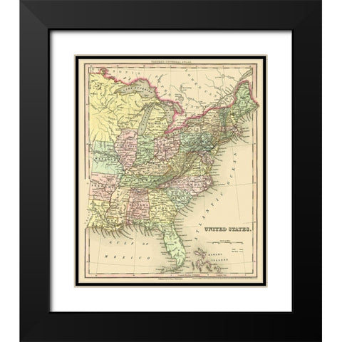 United States Eastern - Tanner 1835 Black Modern Wood Framed Art Print with Double Matting by Tanner