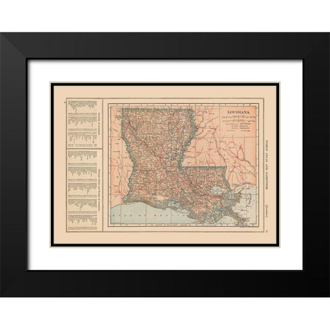 Louisiana - Reynold 1921 Black Modern Wood Framed Art Print with Double Matting by Reynold
