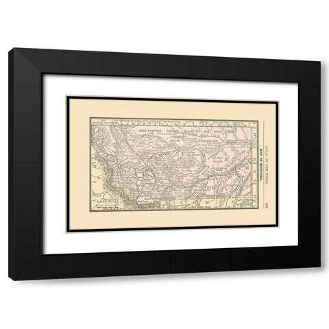 Montana - Alden 1886 Black Modern Wood Framed Art Print with Double Matting by Alden