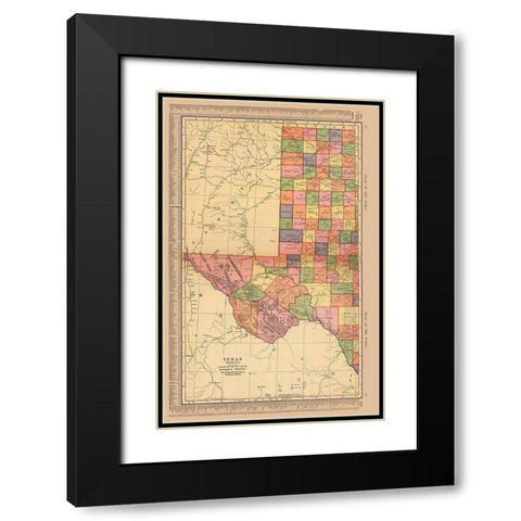 West Texas - Hammond 1910 Black Modern Wood Framed Art Print with Double Matting by Hammond