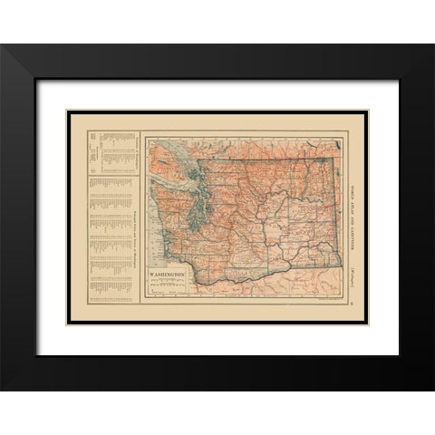 Washington - Reynold 1921 Black Modern Wood Framed Art Print with Double Matting by Reynolds