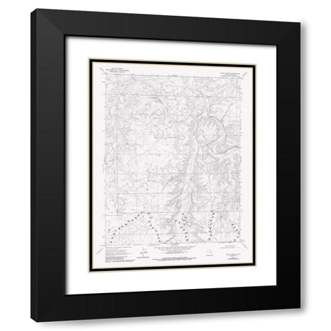 Archy Bench Utah Quad - USGS 1968 Black Modern Wood Framed Art Print with Double Matting by USGS