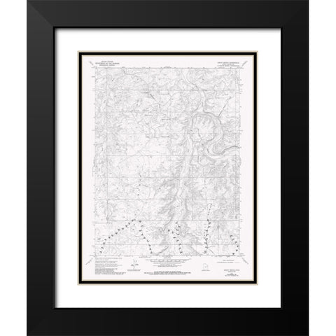 Archy Bench Utah Quad - USGS 1968 Black Modern Wood Framed Art Print with Double Matting by USGS