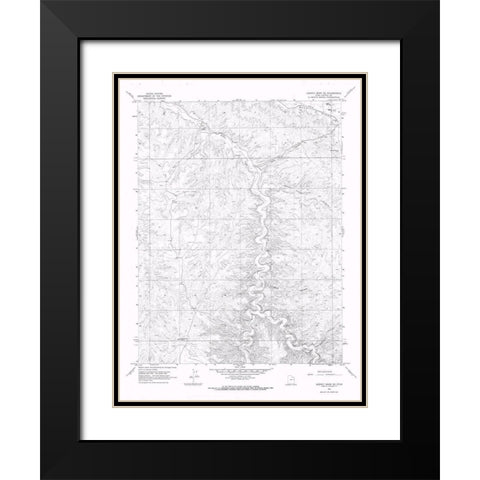 Agency Draw Utah Quad - USGS 1966 Black Modern Wood Framed Art Print with Double Matting by USGS