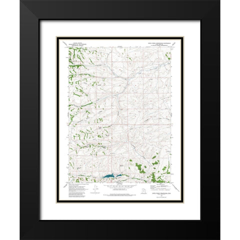 Birch Creek Reservoirs Utah Quad - USGS 1969 Black Modern Wood Framed Art Print with Double Matting by USGS