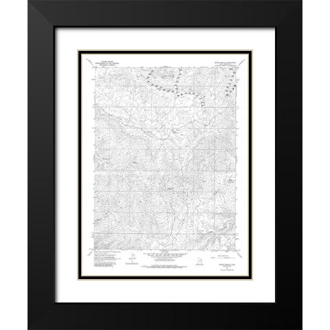 Bates Knolls Utah Quad - USGS 1966 Black Modern Wood Framed Art Print with Double Matting by USGS