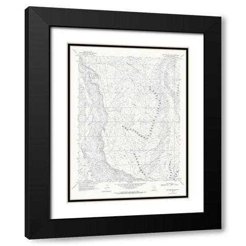 Big Pack Mountain Utah Quad - USGS 1968 Black Modern Wood Framed Art Print with Double Matting by USGS