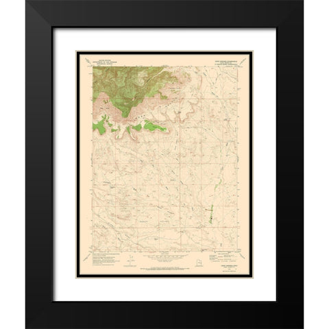 Cisco Springs Utah Quad - USGS 1970 Black Modern Wood Framed Art Print with Double Matting by USGS