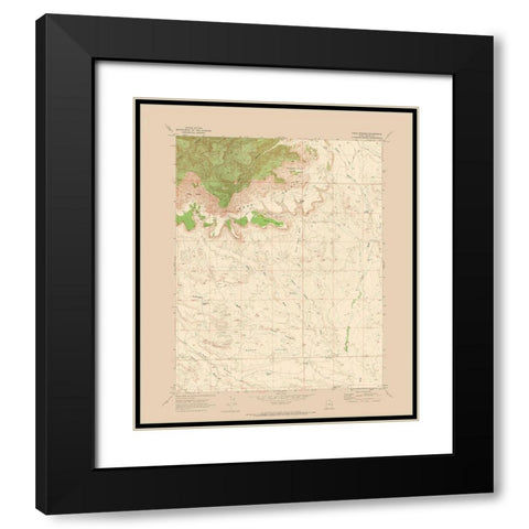 Cisco Springs Utah Quad - USGS 1970 Black Modern Wood Framed Art Print with Double Matting by USGS