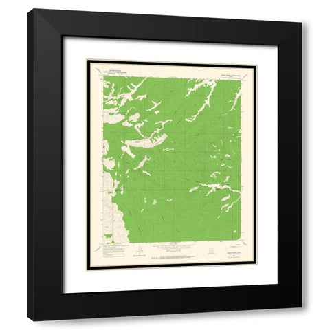 Death Ridge Utah Quad - USGS 1964 Black Modern Wood Framed Art Print with Double Matting by USGS