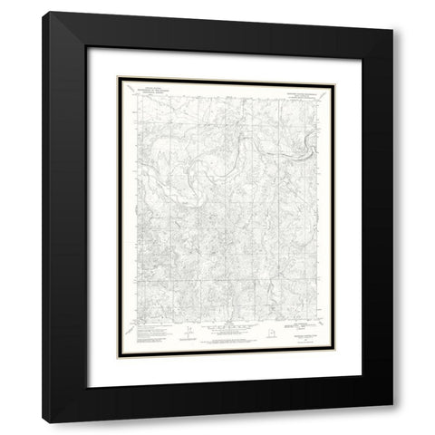 Southam Canyon Utah Quad - USGS 1968 Black Modern Wood Framed Art Print with Double Matting by USGS