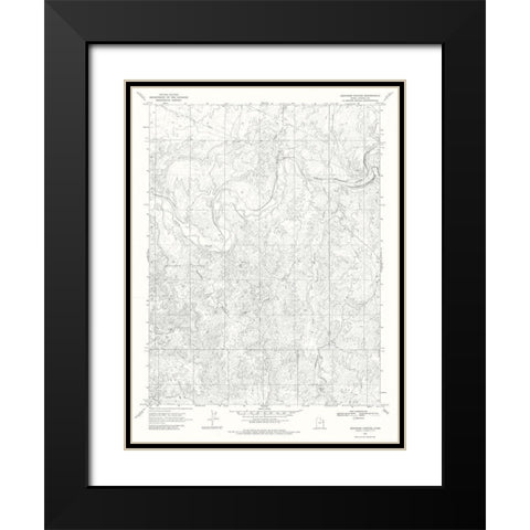 Southam Canyon Utah Quad - USGS 1968 Black Modern Wood Framed Art Print with Double Matting by USGS