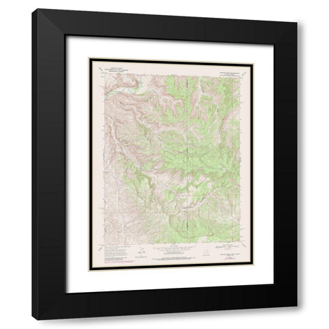 Weaver Ridge Utah Quad - USGS 1968 Black Modern Wood Framed Art Print with Double Matting by USGS