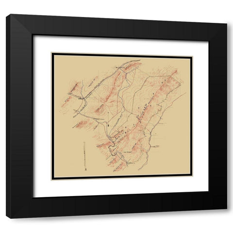 Alleghany County Virginia -1972 Black Modern Wood Framed Art Print with Double Matting by Unknown