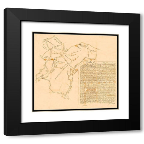 Fairfax County Virginia - Davis 1748  Black Modern Wood Framed Art Print with Double Matting by Davis