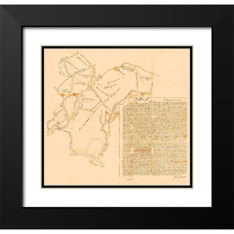 Fairfax County Virginia - Davis 1748  Black Modern Wood Framed Art Print with Double Matting by Davis