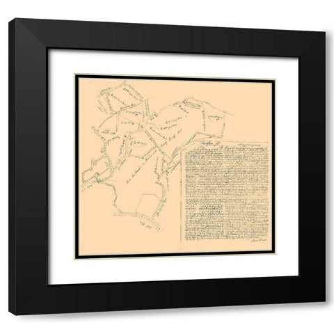 Fairfax Virginia - Davis 1748 Black Modern Wood Framed Art Print with Double Matting by Davis