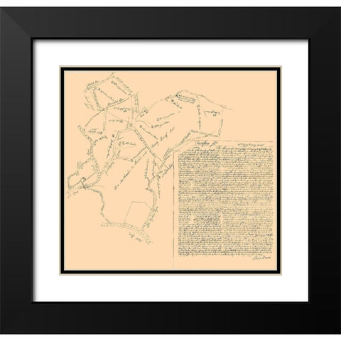 Fairfax Virginia - Davis 1748 Black Modern Wood Framed Art Print with Double Matting by Davis