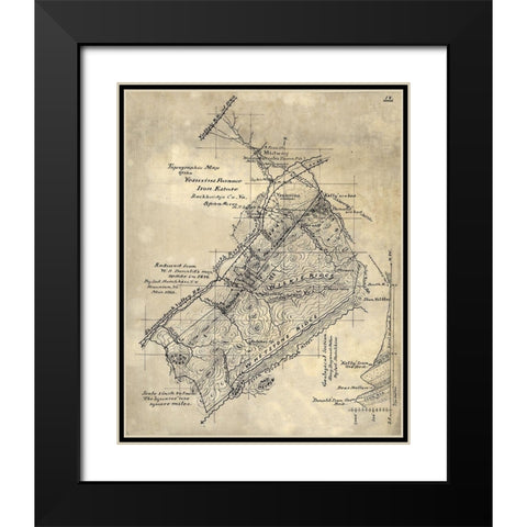 Rockbridge County Virginia - Hotchkiss 1882 Black Modern Wood Framed Art Print with Double Matting by Hotchkiss